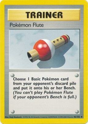 Pokemon Flute card from Base Set