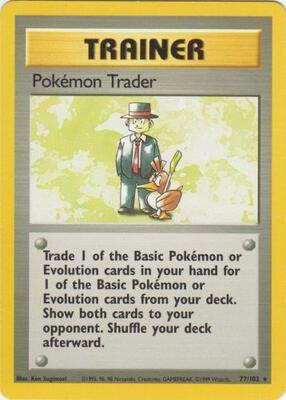 Pokemon Trader card from Base Set