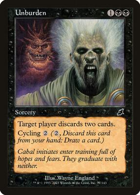 Unburden card from Scourge