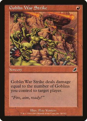 Goblin War Strike card from Scourge