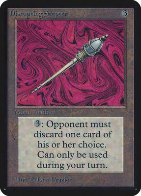 Disrupting Scepter card from Alpha Edition