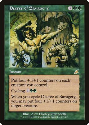 Decree of Savagery card from Scourge