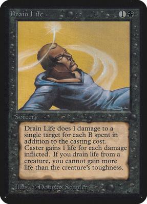 Drain Life card from Alpha Edition