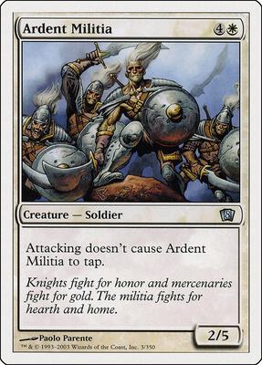 Ardent Militia card from 8th Edition