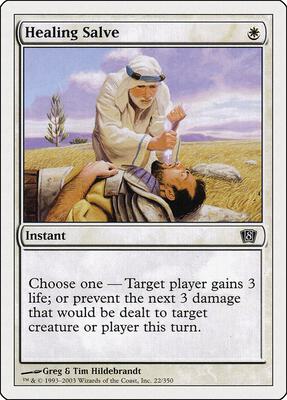 Healing Salve card from 8th Edition
