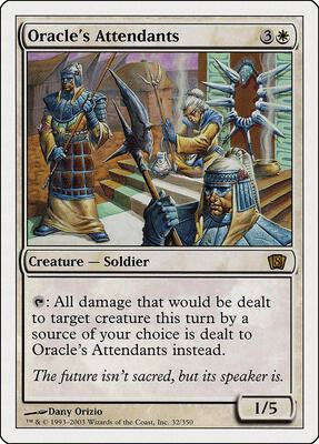 Oracle's Attendants card from 8th Edition