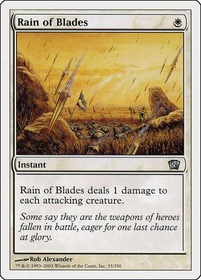 Rain of Blades card from 8th Edition