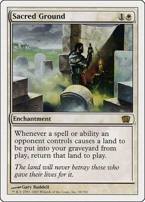 Sacred Ground card from 8th Edition