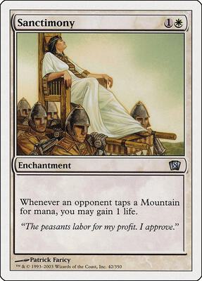 Sanctimony card from 8th Edition