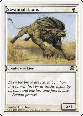 Savannah Lions card from 8th Edition
