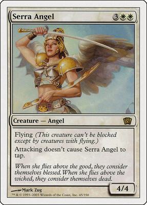 Serra Angel card from 8th Edition