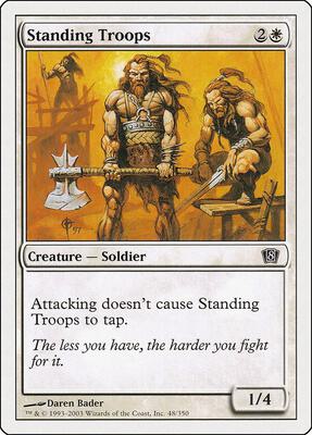 Standing Troops card from 8th Edition