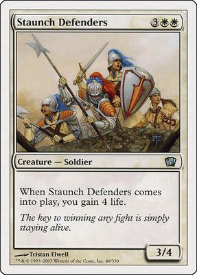 Staunch Defenders card from 8th Edition