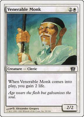 Venerable Monk card from 8th Edition