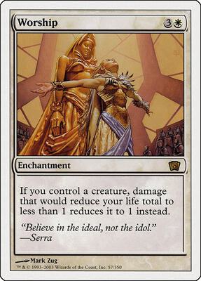 Worship card from 8th Edition