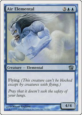 Air Elemental card from 8th Edition