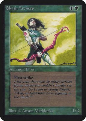 Elvish Archers card from Alpha Edition