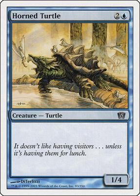 Horned Turtle card from 8th Edition