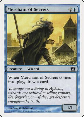 Merchant of Secrets card from 8th Edition