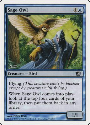 Sage Owl card from 8th Edition