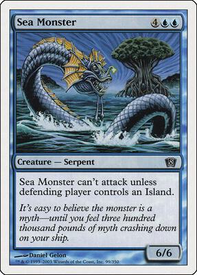 Sea Monster card from 8th Edition