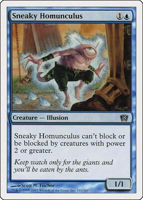Sneaky Homunculus card from 8th Edition