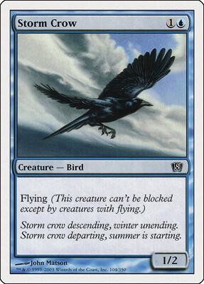 Storm Crow card from 8th Edition