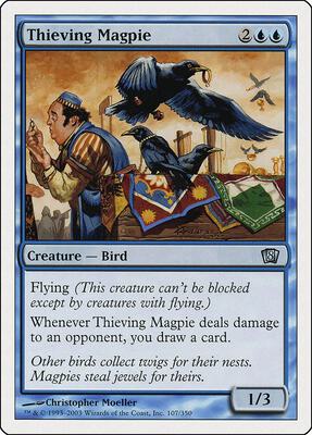Thieving Magpie card from 8th Edition