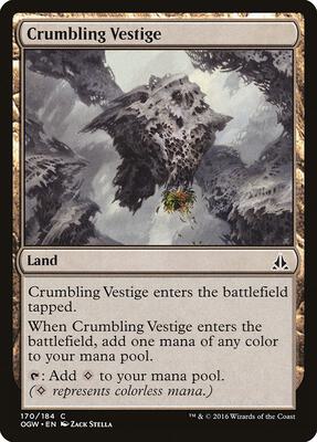 Crumbling Vestige card from Oath of the Gatewatch