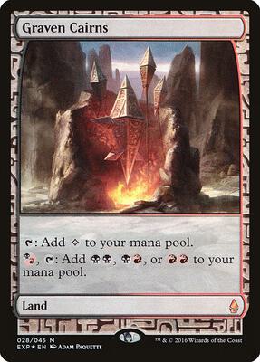 Graven Cairns card from Zendikar Expeditions