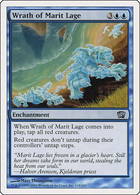 Wrath of Marit Lage card from 8th Edition