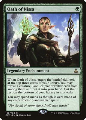 Oath of Nissa card from Oath of the Gatewatch