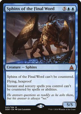 Sphinx of the Final Word card from Oath of the Gatewatch