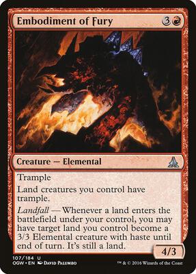 Embodiment of Fury card from Oath of the Gatewatch