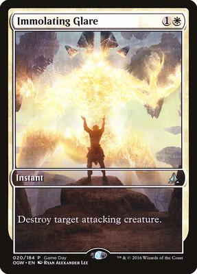 Immolating Glare card from Game Day & Store Championship Promos