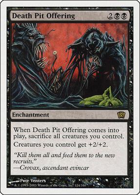 Death Pit Offering card from 8th Edition