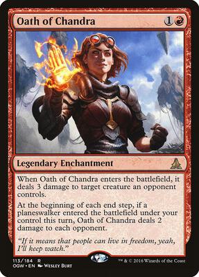 Oath of Chandra card from Oath of the Gatewatch