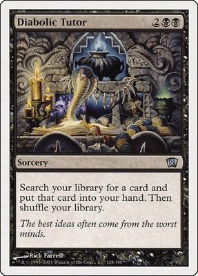 Diabolic Tutor card from 8th Edition