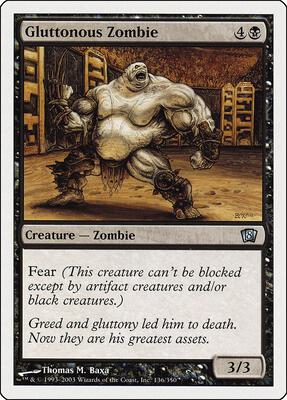Gluttonous Zombie card from 8th Edition
