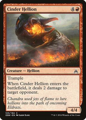 Cinder Hellion card from Oath of the Gatewatch