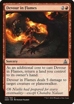 Devour in Flames card from Oath of the Gatewatch