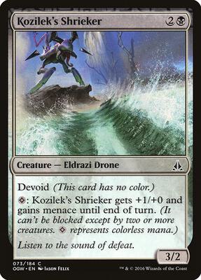 Kozilek's Shrieker card from Oath of the Gatewatch