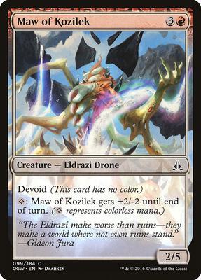 Maw of Kozilek card from Oath of the Gatewatch