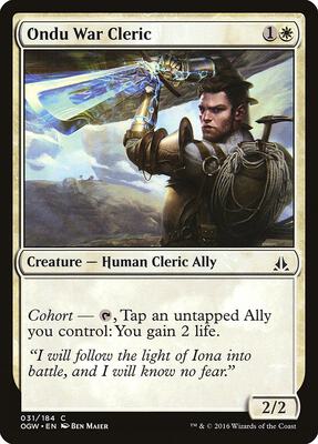 Ondu War Cleric card from Oath of the Gatewatch