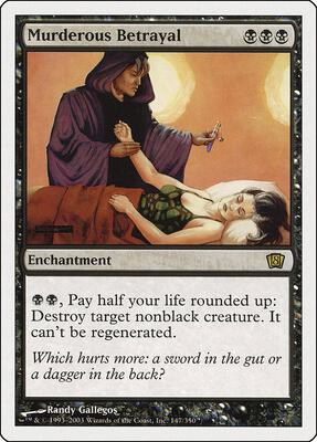 Murderous Betrayal card from 8th Edition