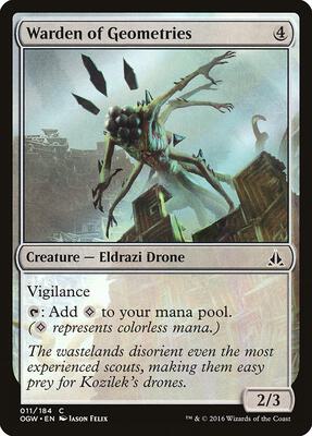 Warden of Geometries card from Oath of the Gatewatch