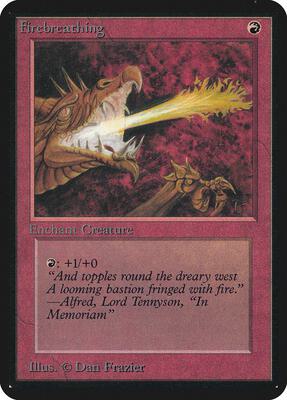 Firebreathing card from Alpha Edition
