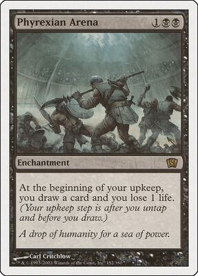 Phyrexian Arena card from 8th Edition