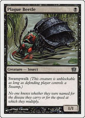 Plague Beetle card from 8th Edition