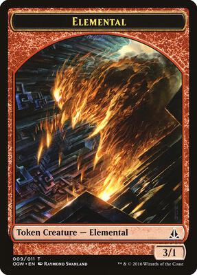 Elemental Token (009) card from Oath of the Gatewatch